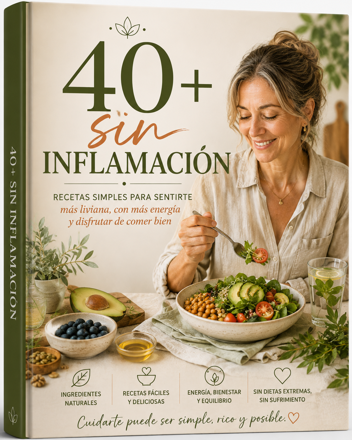 +40 SIN INFLAMACION/ RECETAS SIMPLES + 2 BONOS