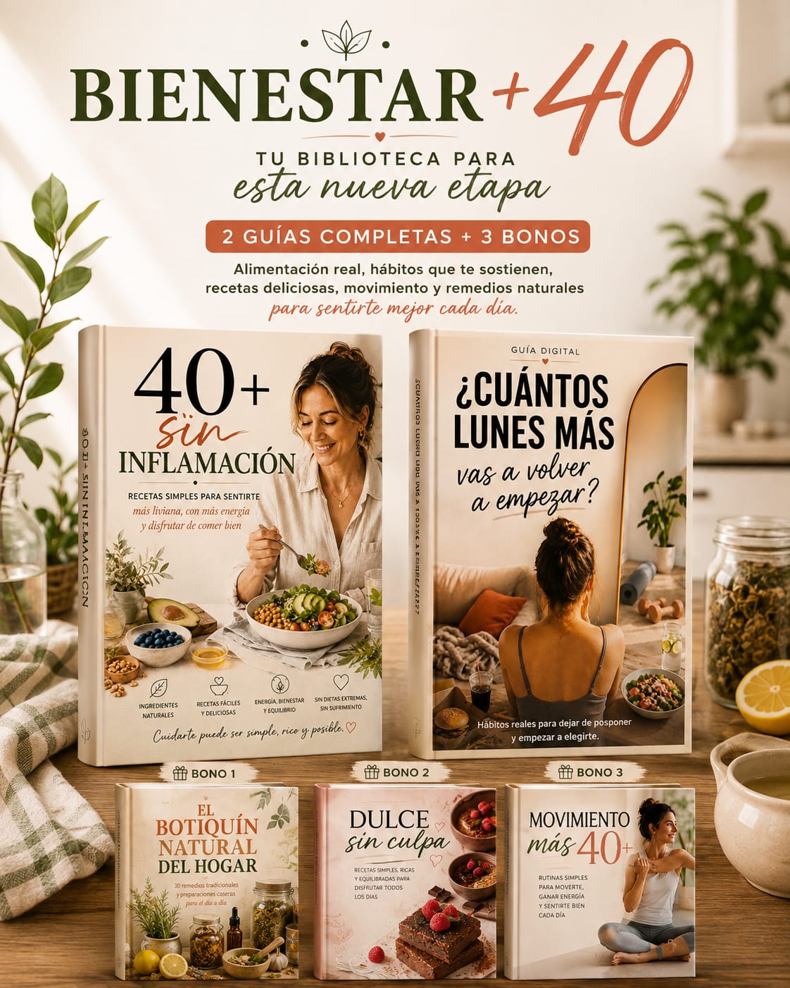 BIENESTAR +40/ 2 GUIAS COMPLETAS + 3 BONOS